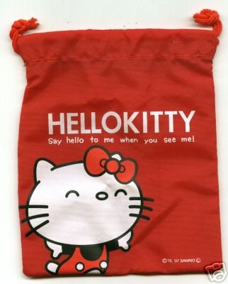 Thumbnail of Japan Limited Sanrio Hello Kitty Drawstring Bag #1 (A0441) 