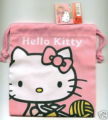 Thumbnail of Sanrio Hello Kitty Cotton Drawstring Bag #6a (A0595) 