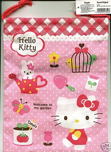 Thumbnail of Sanrio Hello Kitty Cotton Drawstring Bag #8 (A0611) 