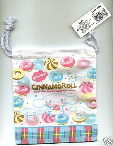 Thumbnail of Sanrio Cinnamoroll Cotton Drawstring Bag #7a (A0608) 