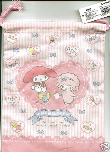 Thumbnail of Sanrio My Melody Cotton Drawstring Bag #10 (A0613) 
