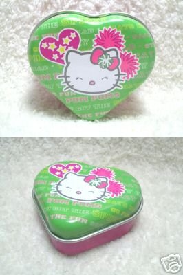 Thumbnail of Sanrio Hello Kitty Heart Container Metal Box Storage Can #1 (A0521) 