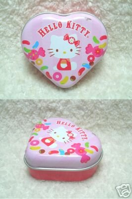 Thumbnail of Sanrio Hello Kitty Heart Container Metal Box Storage Can #3 (A0523) 