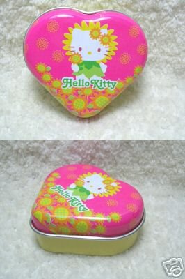 Thumbnail of Sanrio Hello Kitty Heart Container Metal Box Storage Can #4 (A0524) 