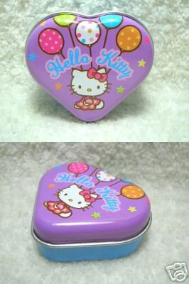 Thumbnail of Sanrio Hello Kitty Heart Container Metal Box Storage Can #5 (A0525) 