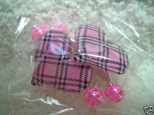 Thumbnail of Checker Heart Hair Decoration #2 (Pink) 