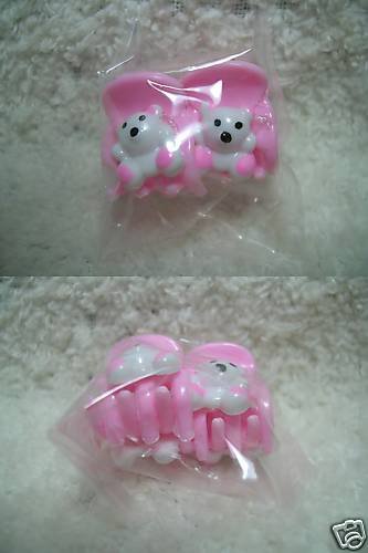 Thumbnail of Cute Bear Hair Clip #2 (Pink) 