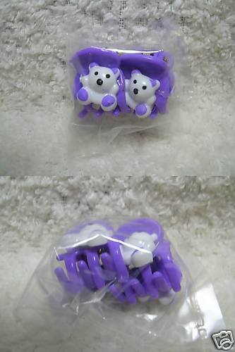 Thumbnail of Cute Bear Hair Clip #4 (Purple) 