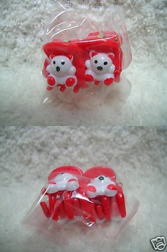 Thumbnail of Cute Bear Hair Clip #6 (Red) 