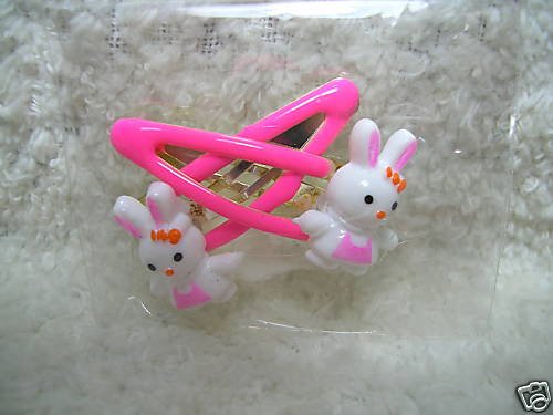 Thumbnail of Cute Rabbit Hair Clip #7 (White Pink) 