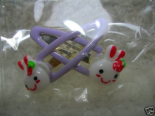 Thumbnail of Rabbit Head Hair Clip #5 (Light Purple) 