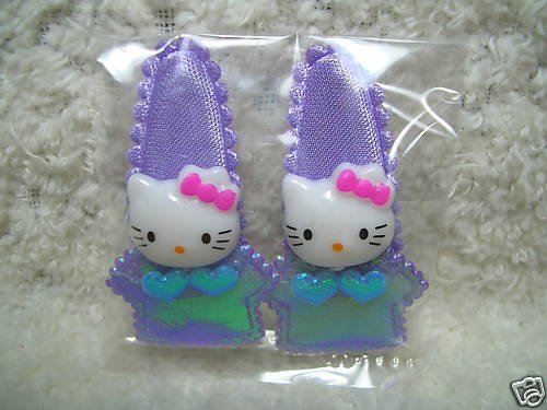 Thumbnail of Kitty Head Hair Clip #4 (Purple) 