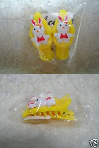 Thumbnail of Cute Rabbit Hair Clip Claw #1 (Yellow and Red) 