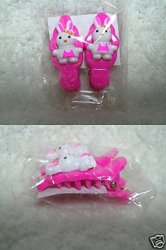 Thumbnail of Cute Rabbit Hair Clip Claw #5 (Dark Pink) 
