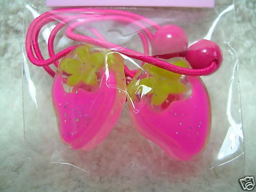 Thumbnail of Strawberry Hair Band Ponytail Holder #3 (Dark Pink) 