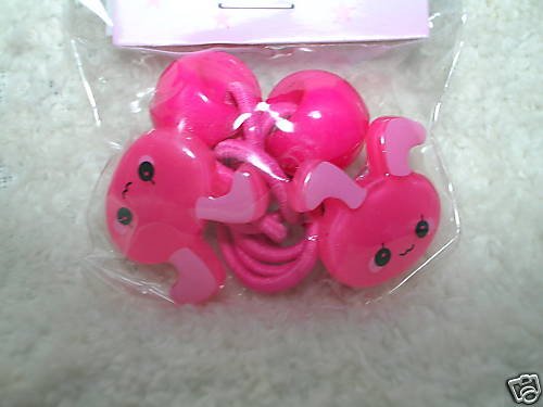 Thumbnail of Rabbit Head Hair Band Ponytail Holder #6 (Dark Pink) 