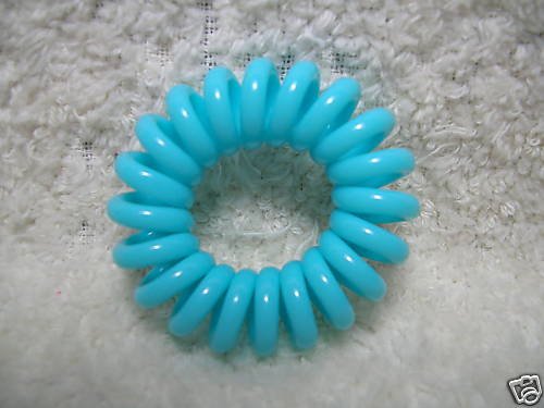 Thumbnail of Phone Wire Hair Band Ponytail Holder #2 (Sky Blue) 