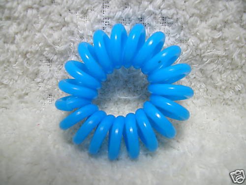 Thumbnail of Phone Wire Hair Band Ponytail Holder #4 (Blue)