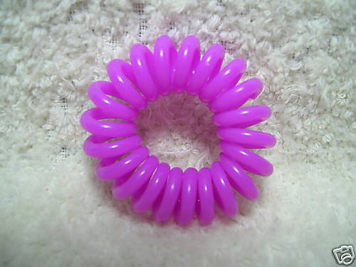Thumbnail of Phone Wire Hair Band Ponytail Holder #5 (Purple) 