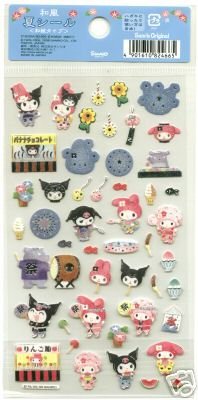 Thumbnail of Sanrio My Melody Kuromi Japan Style Sticker Sheet #2 (I0524) 