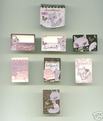 Thumbnail of San-X Jewel Shinny Cat 7 Design Sticker Set with Case #1 (I0430) 