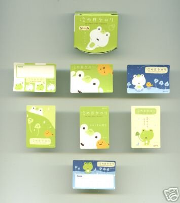Thumbnail of San-X Kerori Frog 7 Design Sticker Set with Case #1 (I0435) 