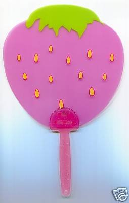 Thumbnail of Strawberry Die Cut Plastic Fan #1 