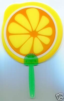 Thumbnail of Lemon Die Cut Plastic Fan #1 