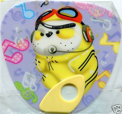 Thumbnail of Dog with Music Die Cut Plastic Fan #1 