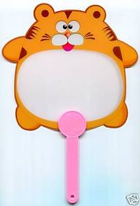Thumbnail of Cute Fat Cat Die Cut Plastic Fan #1 