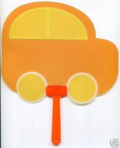 Thumbnail of Cute Car Die Cut Plastic Fan #1 