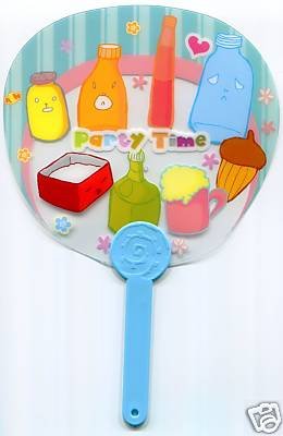 Thumbnail of Party Time Drink Die Cut Plastic Fan #1 