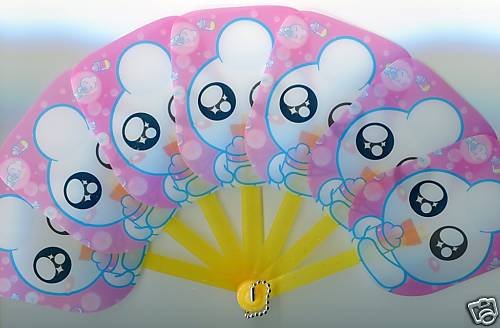 Thumbnail of Big Eye Baby Die Cut Plastic Folding Fan #1 