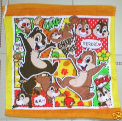 Thumbnail of Disney Chip 'n' Dale Large Face Towel Wash Cloth #3 (T0358) 