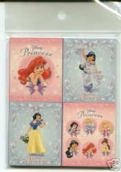 Thumbnail of Japan Disney Princess 4 Memo Pad Set (M0196) 