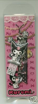 Thumbnail of Japan Sanrio Kuromi Clean Screen Mascot Phone Strap #1 (E0792) 