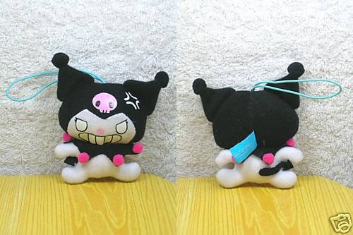 Thumbnail of Sanrio My Melody and Friend Plush Mascot Phone Strap #5 (Kuromi) (E0251) 