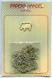 Thumbnail of Animal 20 Pcs Die Cut Paper Clip Set #01 (Hippo) (PC0101)