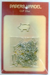 Thumbnail of Animal 20 Pcs Die Cut Paper Clip Set #05 (Pig) (PC0105)