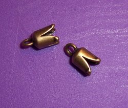 Thumbnail of Pinch/Glue Kumihimo End Caps in Antique Brass