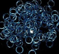 Thumbnail of Aqua, 10mm, 14 Ga Wire, 20 rings