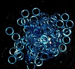Thumbnail of Aqua, 6mm, 18 Ga Wire, 25 rings