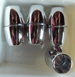 Thumbnail of 20mm ID Magnetic Acrylic End Caps Bright Silver, 1 set