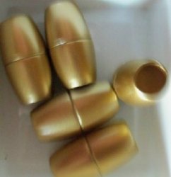 Thumbnail of 10.75mm ID Magnetic Acrylic End Caps Matte Gold, 1 set