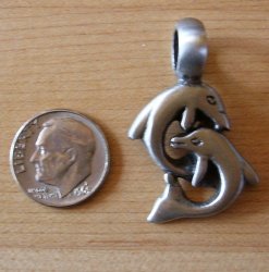 Thumbnail of Two Playful Dolphins with large bail 