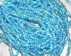 Thumbnail of Size 11, Light Aqua Silver Lined, Jablonex, 6 strand hank