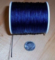 Thumbnail of Royal Blue Metallic Cord, about 1mm diameter, sold by the yard