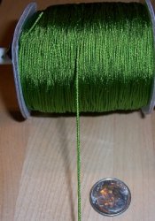 Thumbnail of Avocado, about .7mm, by the yard, perfect for kumihimo