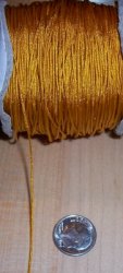 Thumbnail of Dark Gold, about .7mm, by the yard, perfect for kumihimo