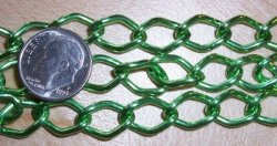 Thumbnail of Anodized Aluminum Chain, 1 foot, Spring Green Large Link